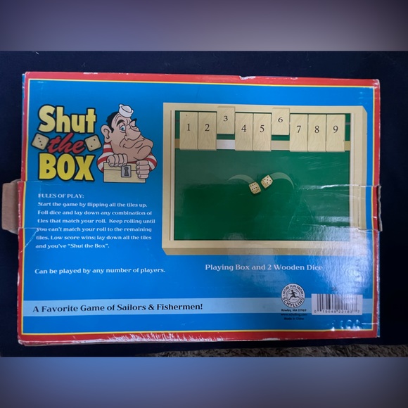 Board SHUT THE BOX.  Reproduction of vintage game.  Never opened. - Picture 2 of 2